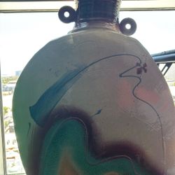 Aztec Vase Decorative Yard Or Hallway Piece 