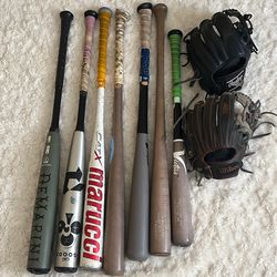 Baseball Bats and Gloves *Read Description For Prices