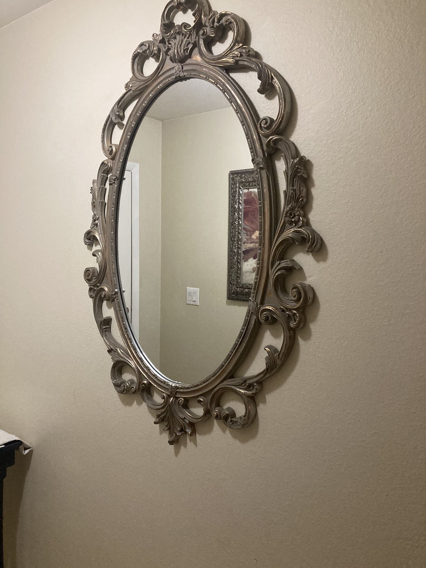 Oval French Mirror Style (warm Spring And Green Valley)