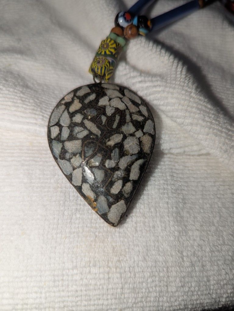 Vintage African Bead Necklace Glass Beads