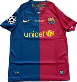 Messi 10 FC Barcelona 2009 Final Roma Champions League Football Soccer Jersey