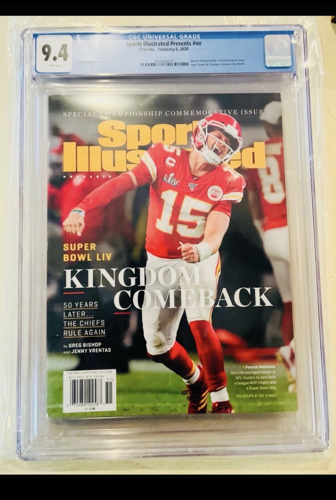 9.4 Graded Patrick Mahomes Sports Illustrated Magazine 
