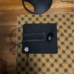 Keyboard And Mouse And Mouse Pad