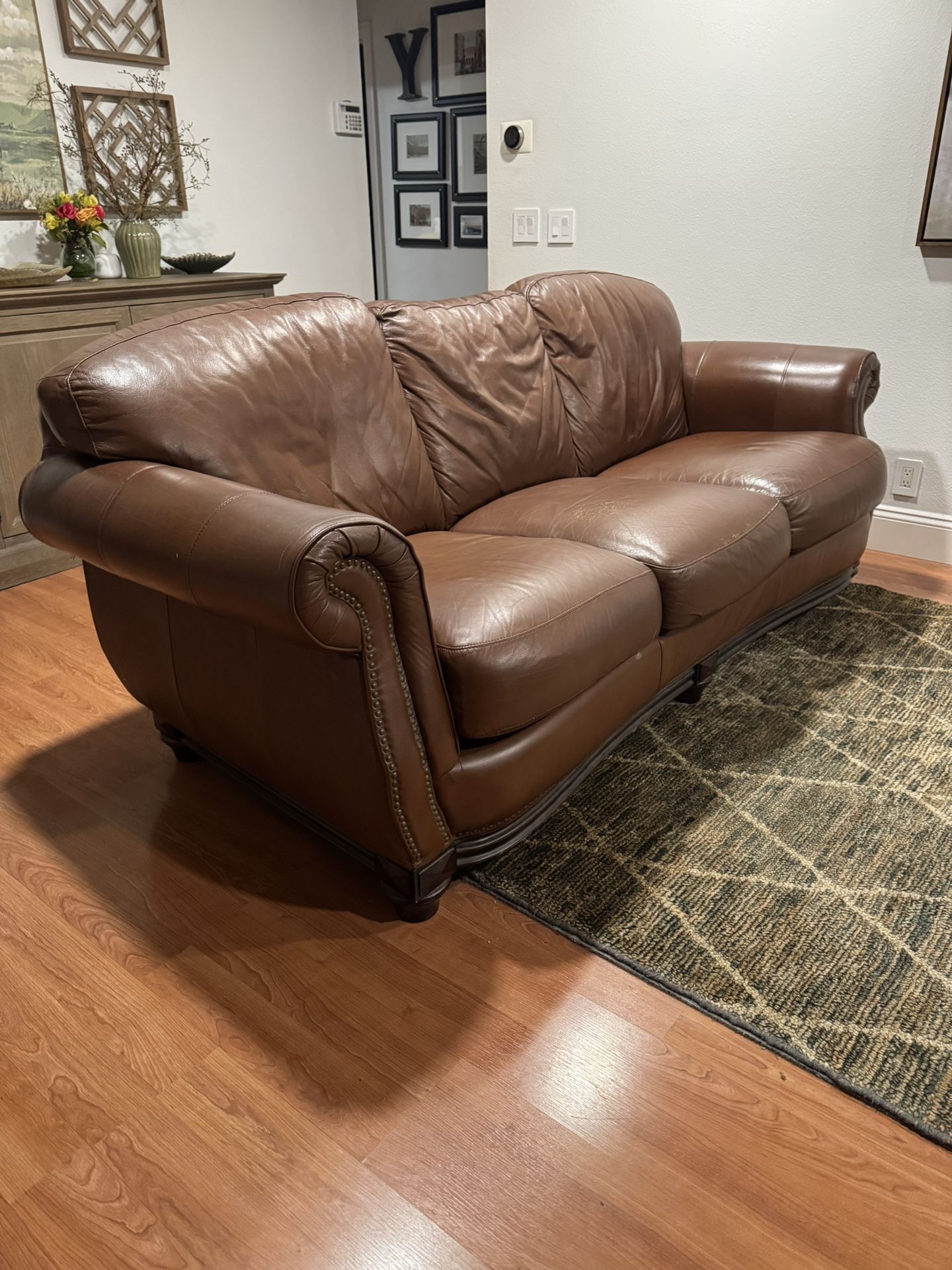 Leather Sofa And Chair