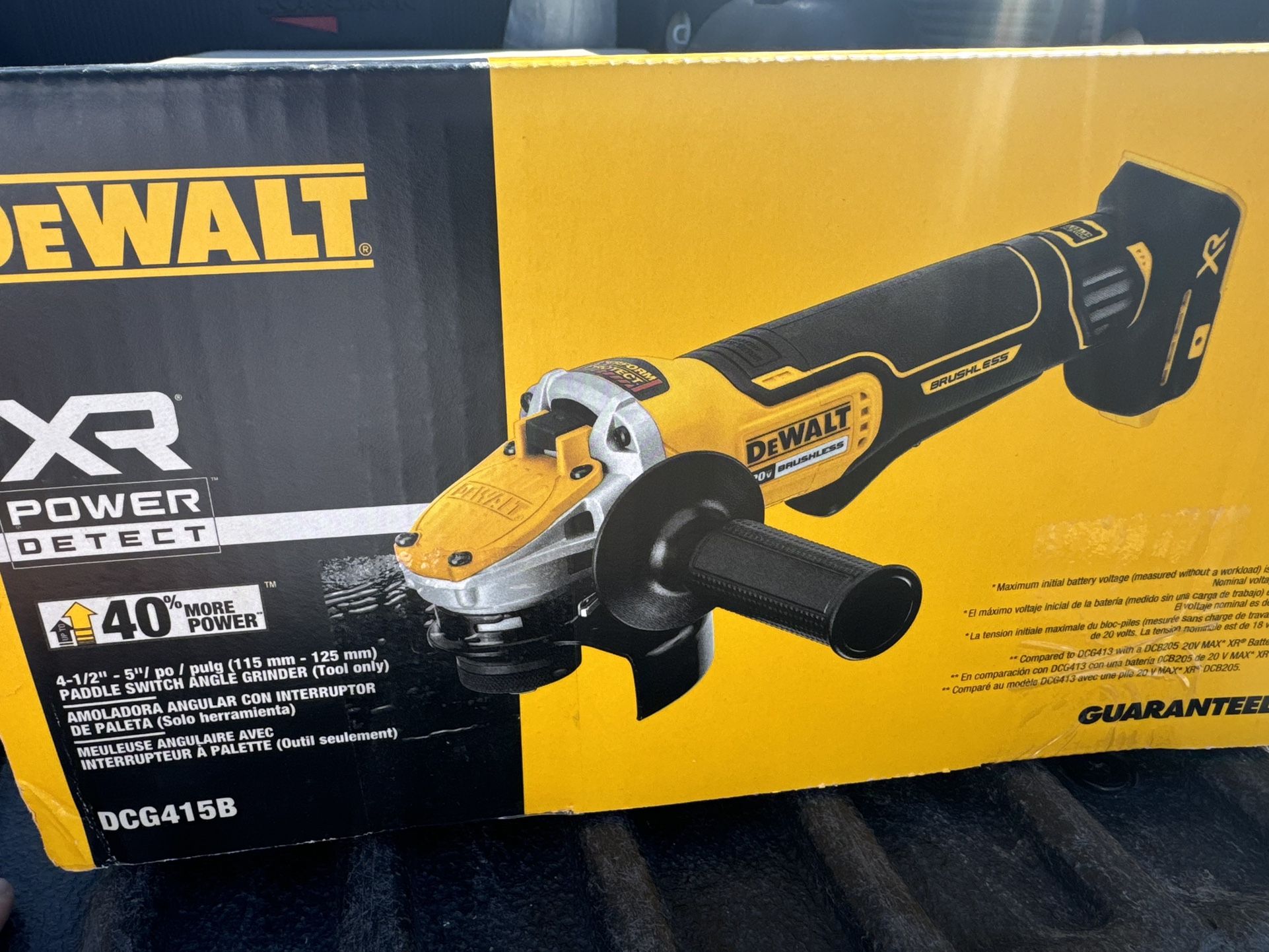 New DeWalt grinder