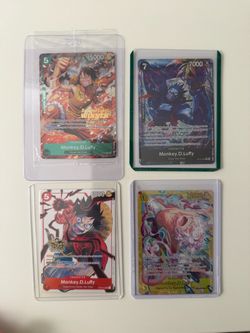 Assorted Monkey D Luffy cards
