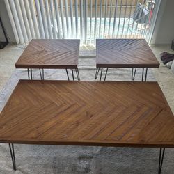 Coffee and two side tables