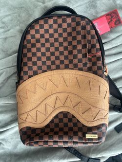 Sprayground Shark Mouth Checkered Backpack