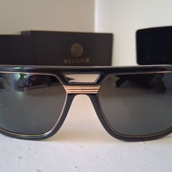 Versace Gold Black Sunglasses 