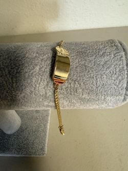 ORO LAMINADO/ GOLD FILLED KIDS BRACELET 6 in