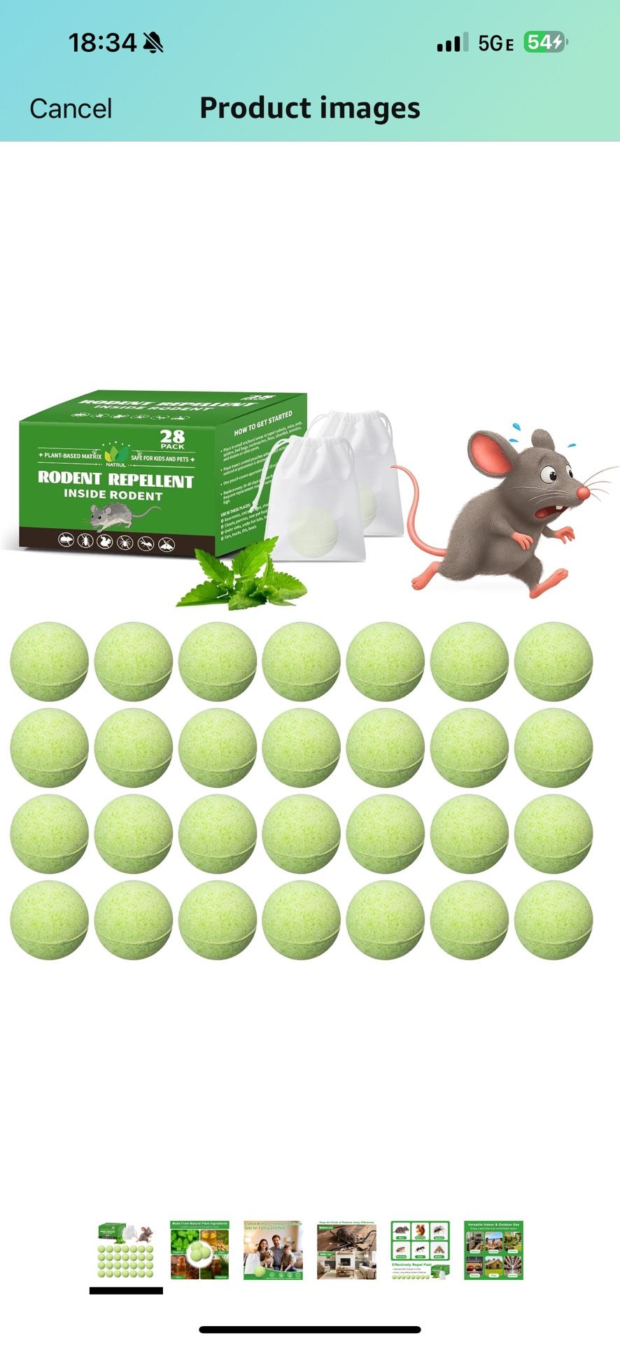 28 Pack Mouse Rodent Repellent & Pest Defense - Fresh Mint Scented Deterrent for Indoor/Outdoor Use - Safe Around Kids & Pets