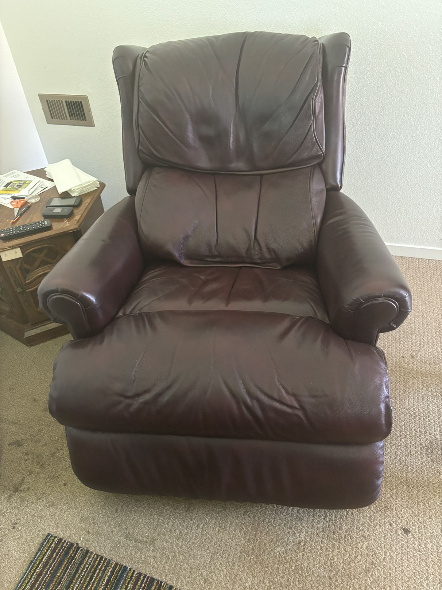 Leather Rocking Recliner Chair