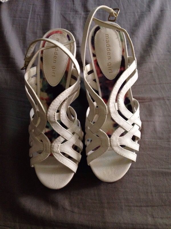 White wedge sandal