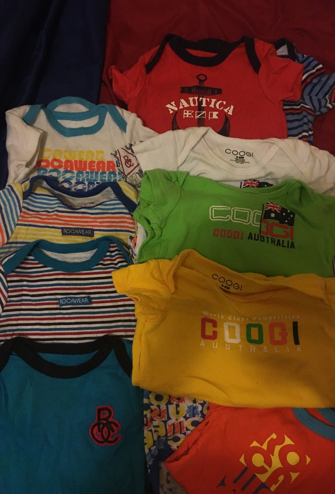 Name brand baby clothing. ( nautica, Rocawear, coogi )