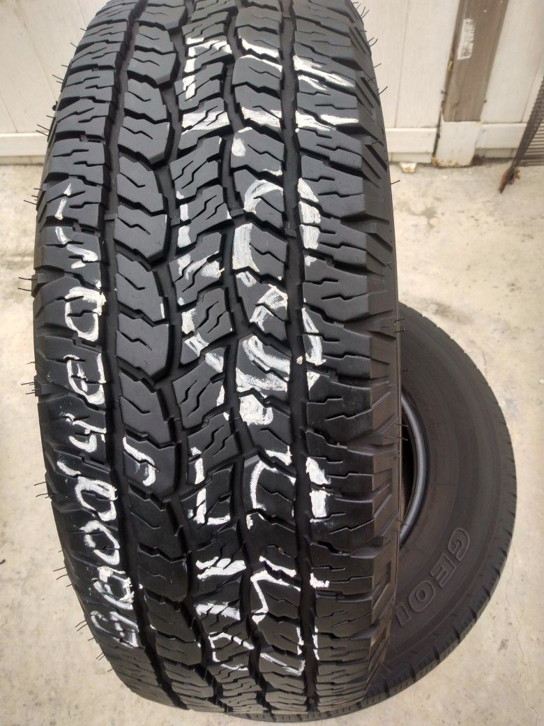 2 Used Tires 245-65-17 Goodyear