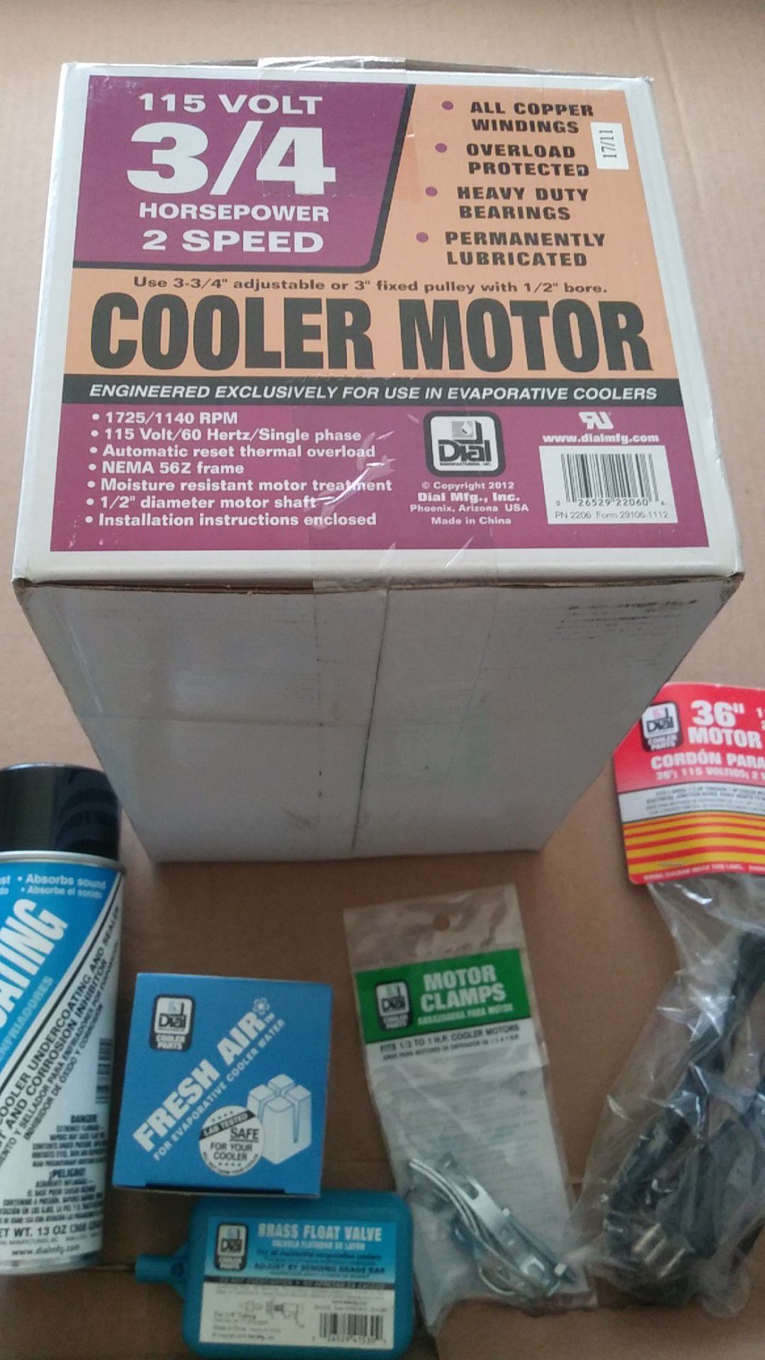 Cooler motor combo