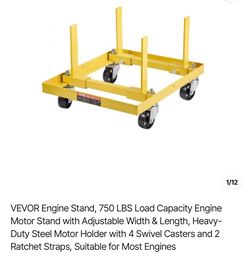 VEVOR Engine Stand, 750 LBS Load Capacity Engine Motor Stand with Adjustable Width & Length
