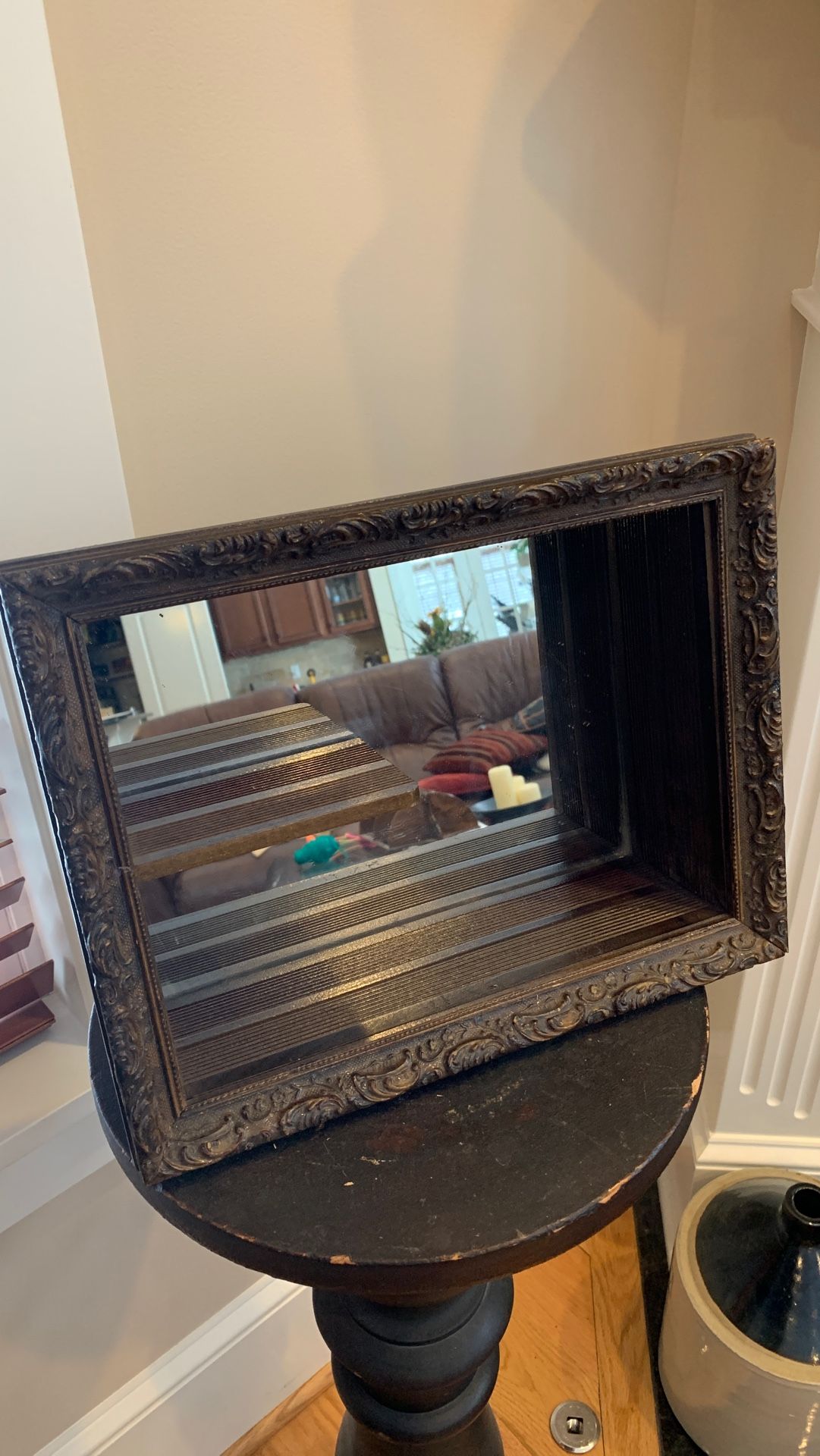 Vintage mid Century Mirror Back Shadow Box