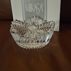 Set - 2 Mikasa Austria Crystal Candle Holders 