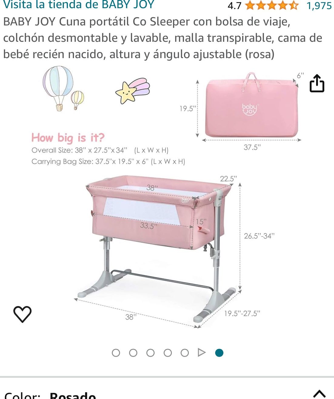 Baby Bedside Crib 