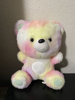 Daiso Plush Bear Rainbow Color Pastel Colorful Teddy Bear