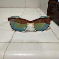 Costa Anna Shiny Retro Tort/Cream/Mint Sunglasses