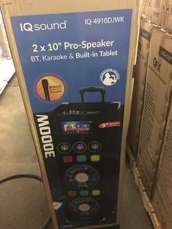 Karaoke speaker with tablet $350