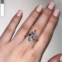               Vintage Mid Century Toi Et Moi 14K White Gold Diamond Engagement/ Fashion Ring