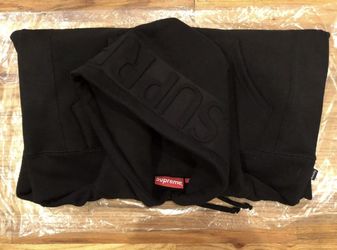 Supreme Embossed Logo Hooded Sweatshirt Black Size M FW17 Box Logo nmd boost