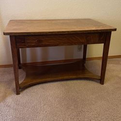 Real Oak Table With Drawers