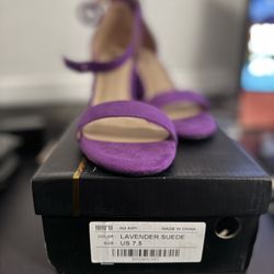 Purple lavender Chunky Heels 7.5