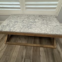Custom Coffee Table - Wood, Quartz Top