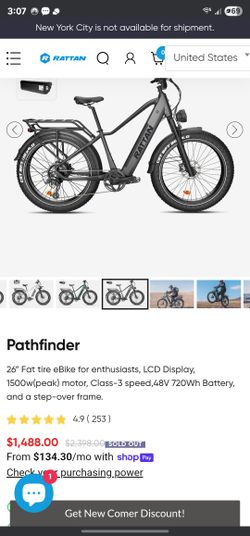 RATTAN Pathfinder ELECTRIC BIKE SPARE BATTERY INCLUDED 