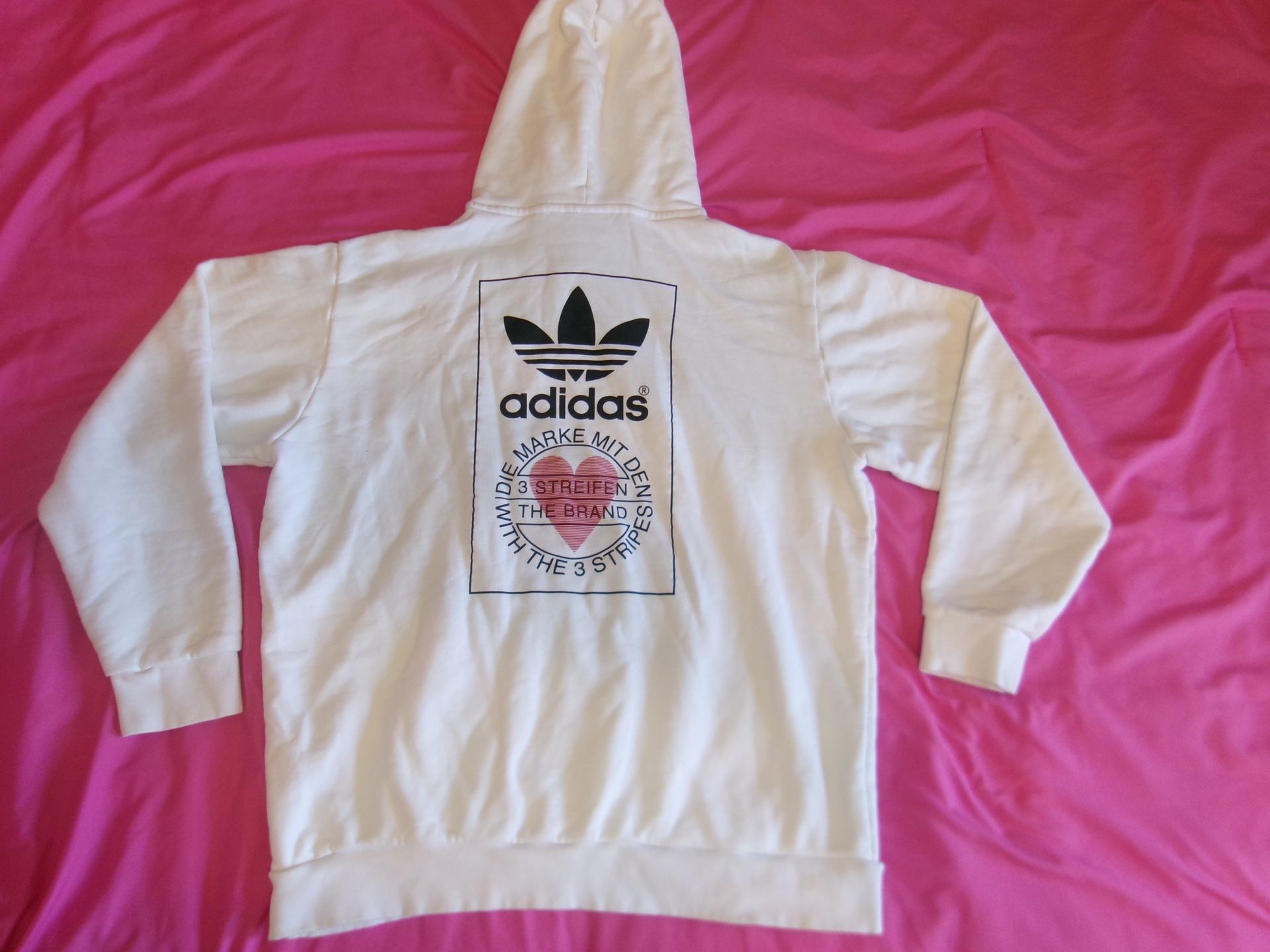 Adidas White Hoodie – Women’s Large