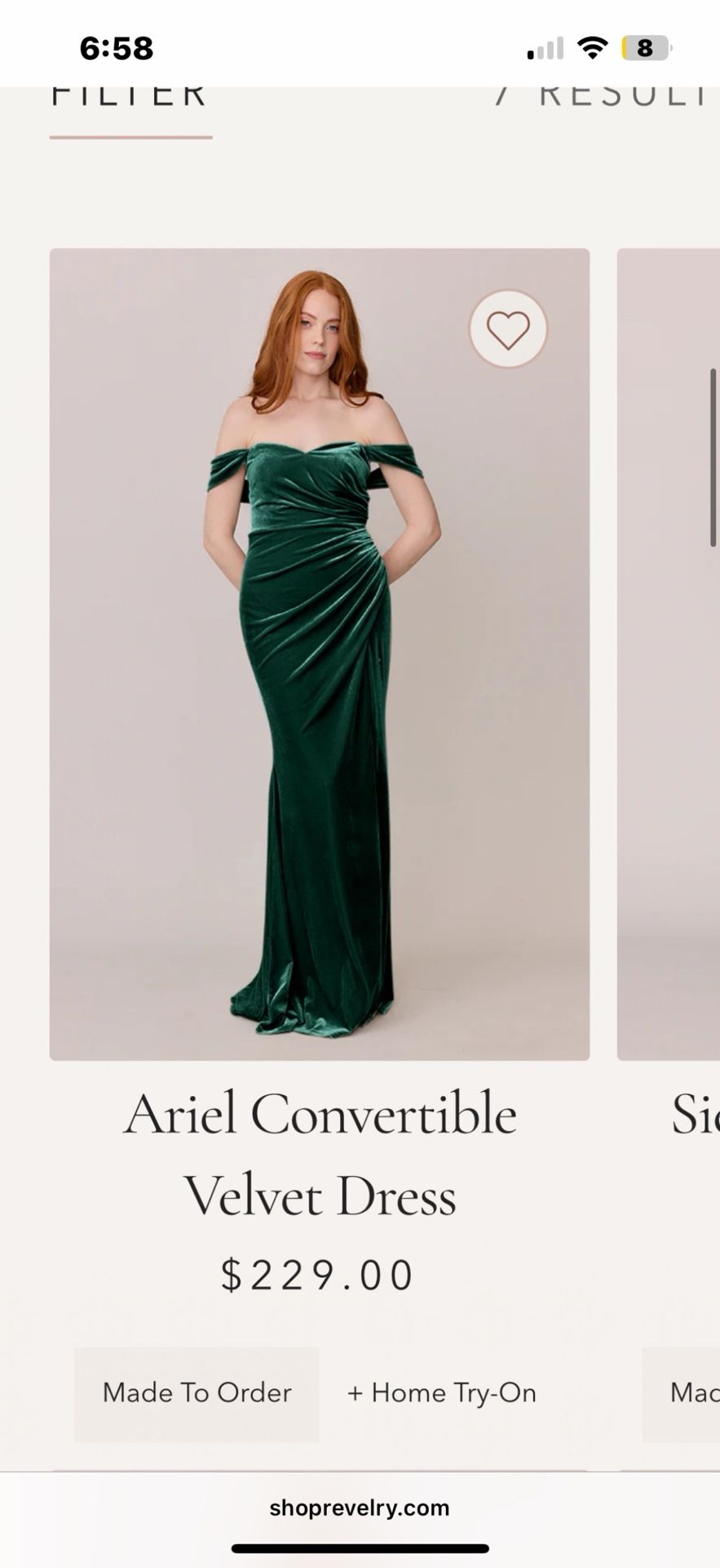 Velvet Green Revelry Dress