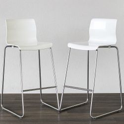 Two White High Chairs
