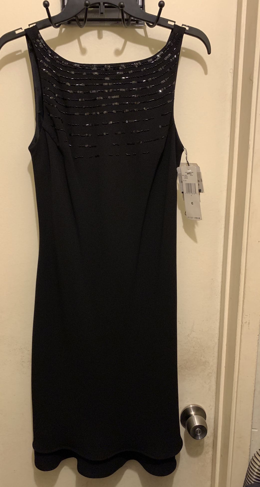 NWT Jones New York Beaded Classic Black Dress
