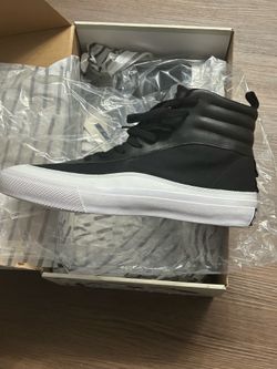 MCQ McQueen Sneakers Swallow Vulc High Top Black Leather Canvas Shoes