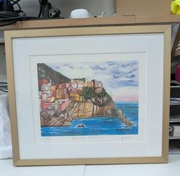 Italian Watercolor Painting. $25