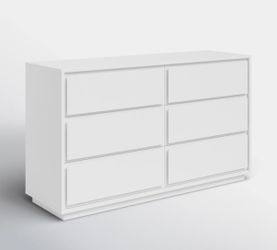 6 Drawer White Dresser