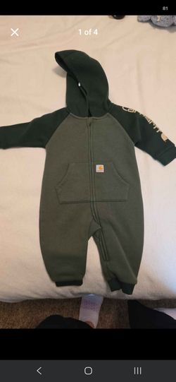 Carhartt Long-Sleeve Hooded Fleece Coverall Jumpsuit:  size 3 months.