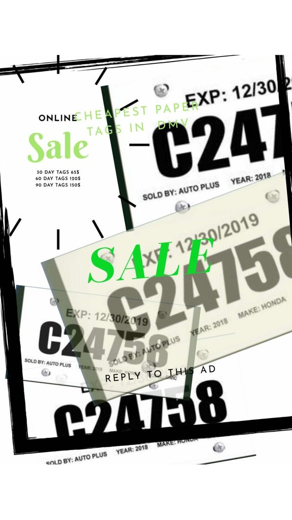 Official DMV Tags for Sale in Washington, DC OfferUp