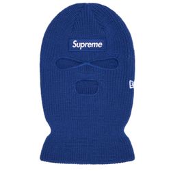 Authentic Brand New Sealed New Era Supreme Box Logo Black Blue Balaclava Ski Mask Deadstock