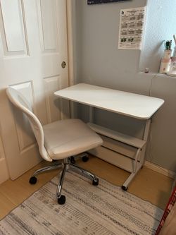 Adjustable Desk And Chair With Wheels