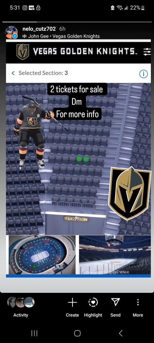2 Golden Knights Tickets for Sale in Las Vegas, NV OfferUp