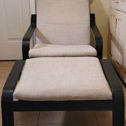 IKEA POÄNG Armchair and Ottoman 