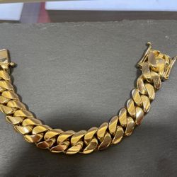 14k Gold Over Silver 999 Cubans 