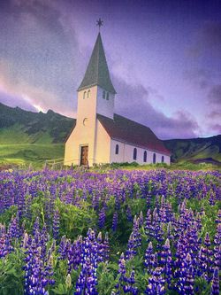 Canvas Art - Vikurkirja Church