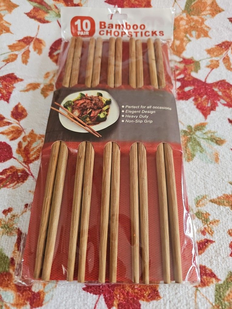 $5 NEW! (10 PAIRS) BAMBOO CHOPSTICKS