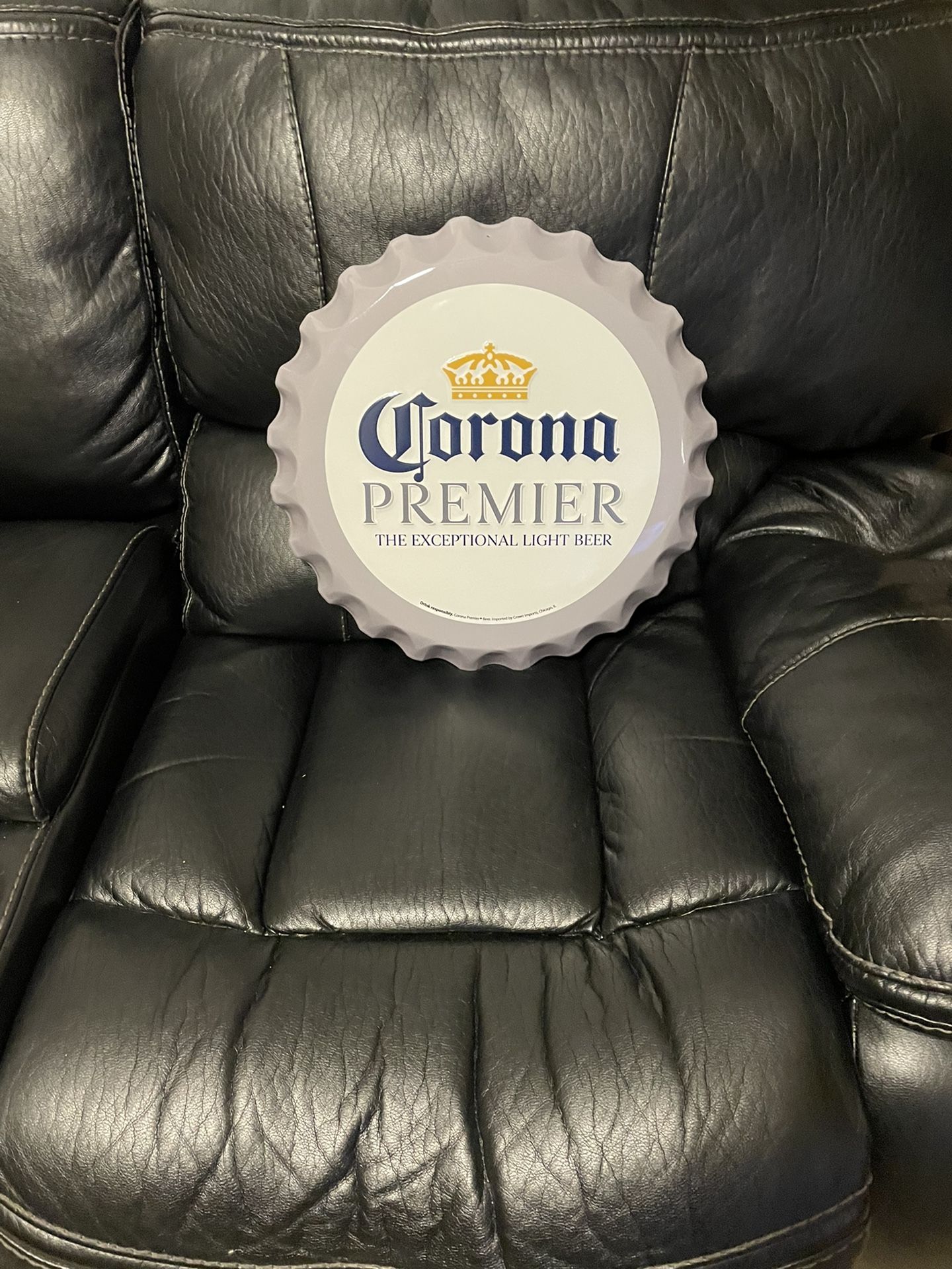 Corona Premier Bottle Cap Sign